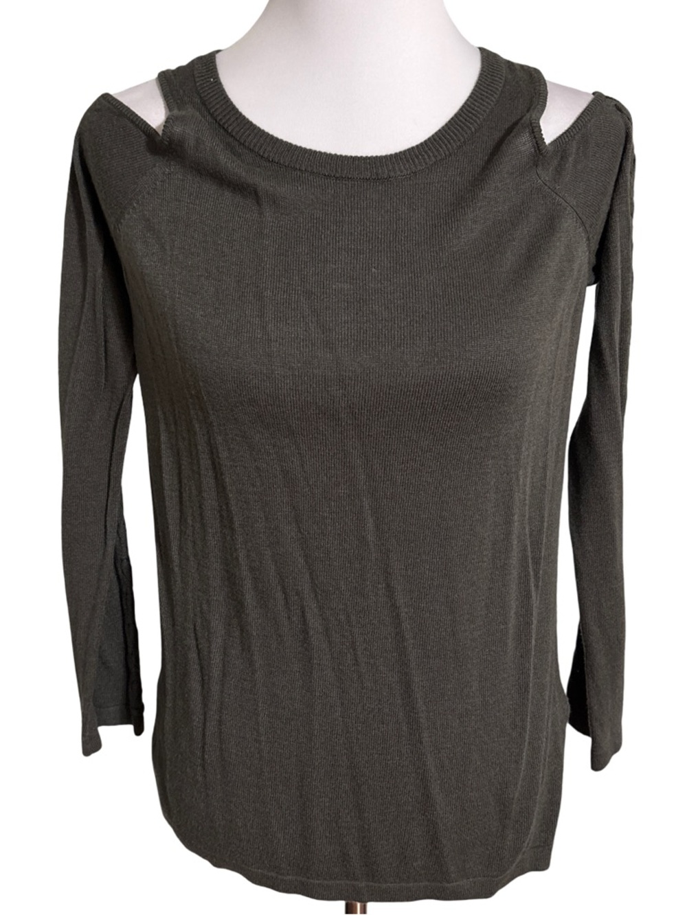 Pink Republic Olive Cold Shoulder Long Sleeve Top